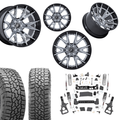 6in Lift N3 Bundle w/ 22x10 Black Chrome Wheels & 35in Falken AT4 Tires - 4wd
