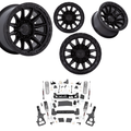 6in Lift N3 Bundle w/ 22x10 Black Wheels & No Tires- 4wd