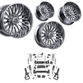 6in Lift N3 Bundle w/ 22x10 Chrome Wheels & No Tires- 4wd