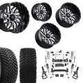 6in Lift N3 Bundle w/ 22x12 Black Machined Wheels & 35in Ironman MTX - 4wd