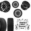 6in Lift N3 Bundle w/ 22x12 Black Milled Wheels & 35in Ironman MTX - 4wd