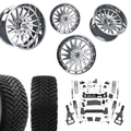 6in Lift N3 Bundle w/ 22x12 Chrome Wheels & 35in Ironman MTX - 4wd
