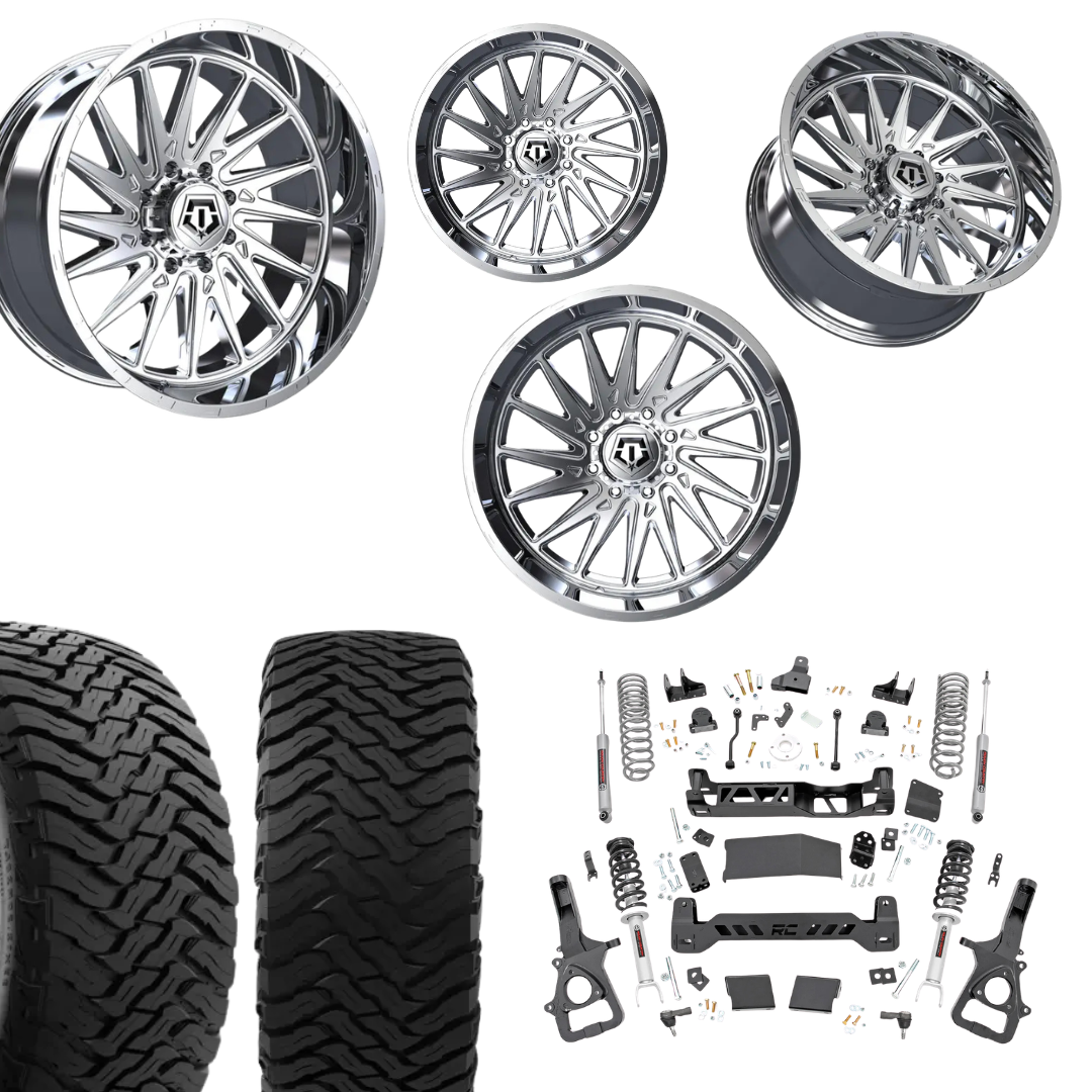 6in Lift N3 Bundle w/ 22x12 Chrome Wheels & 35in Ironman MTX - 4wd