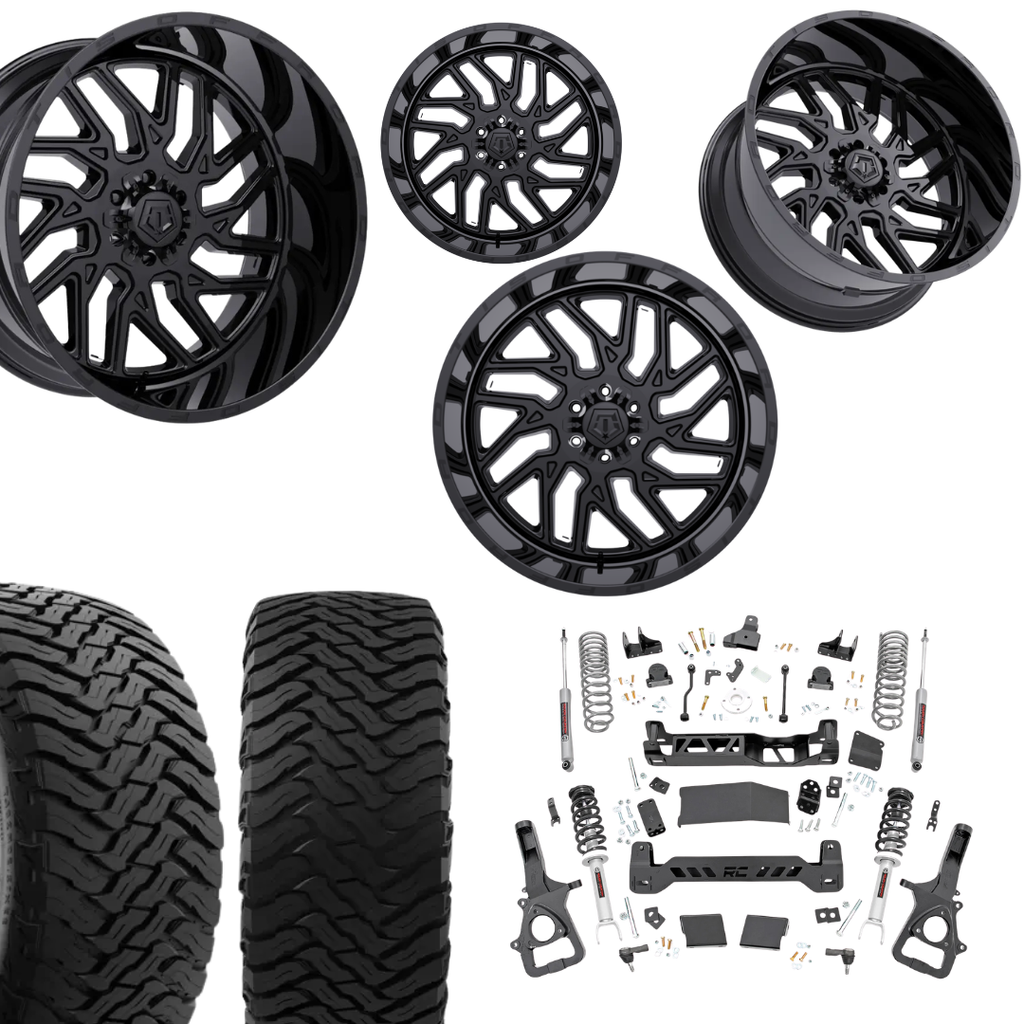 6in Lift N3 Bundle w/ 22x12 Gloss Black Wheels & 35in Ironman MTX - 4wd