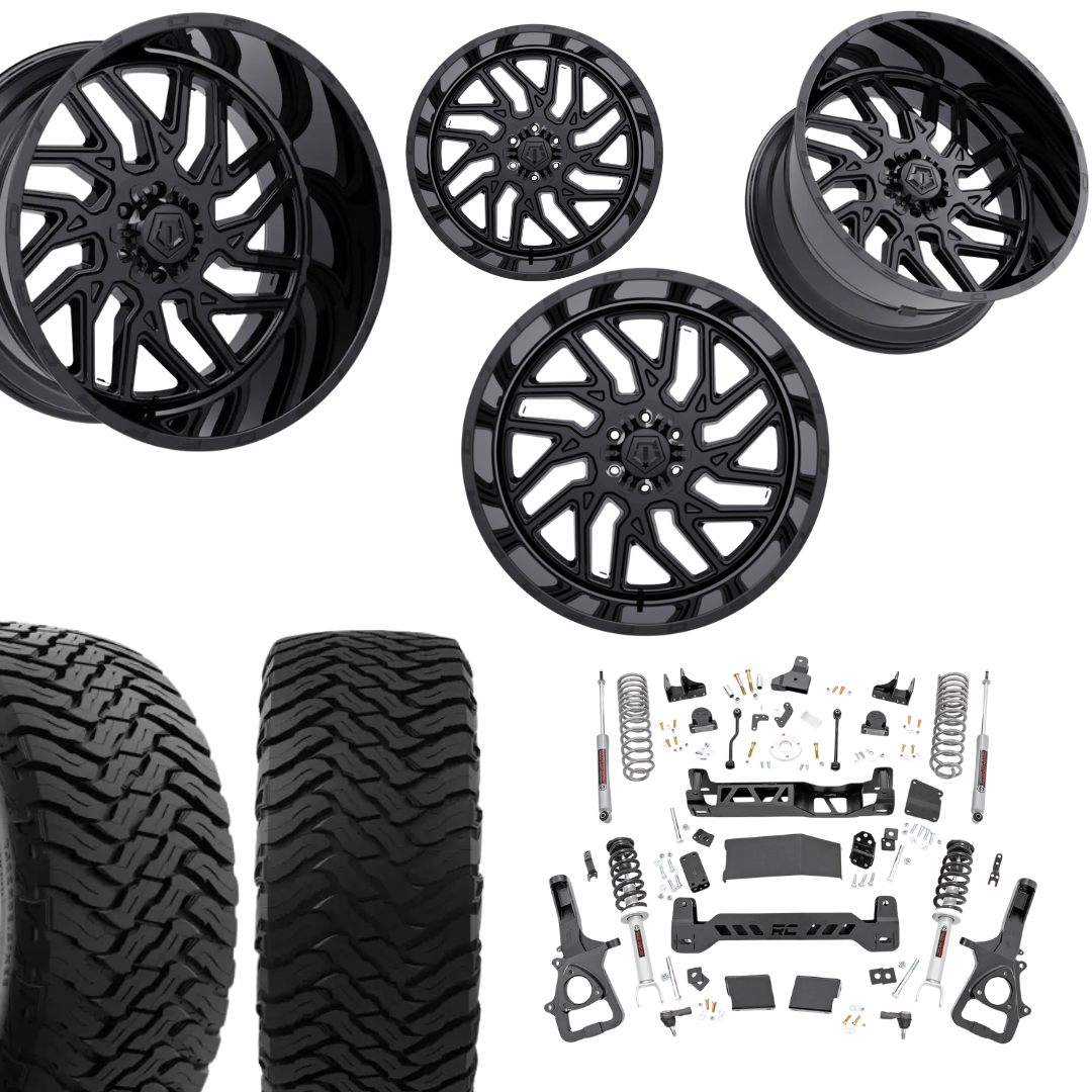 6in Lift N3 Bundle w/ 22x12 Gloss Black Wheels & 35in Ironman MTX - 4wd
