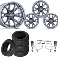 3 inch N3 Bundle w/ 20x10 Platinum Chrome Wheels - 34in Nitto Recon Grapplers - 4wd