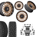 6 inch Bundle w/ 22x12 Black Bronze Wheels and 35in Toyo AT3 Tires - 2wd
