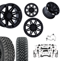 6 inch N3 Bundle w/ 22x10 Black Out Wheels - 35in Toyo MTs - Upper Control Arms -4wd