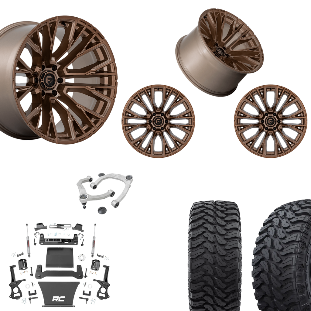 6 inch Bundle w/ 22x12 Bronze Wheels and 35in Hercules TT1 Tires - 2wd