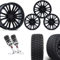 2 inch Level Bundle w/ 22x9 Gloss Black Wheels & 33in Hercules TIS TT1s - 2wd/4wd