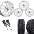 2 inch Level Bundle w/ 22in Chrome Wheels and 33in TIS TT1 Mud Tires 2wd/4wd