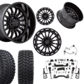 6 inch N3 Bundle w/ 22x12 Black Out Wheels - 35in Hercules TT1s - Upper Control Arms -4wd