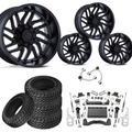 6 inch Lift N3 Bundle w/ 22x12 Black Wheels - 35in Nitto Trail Grapplers - 4wd