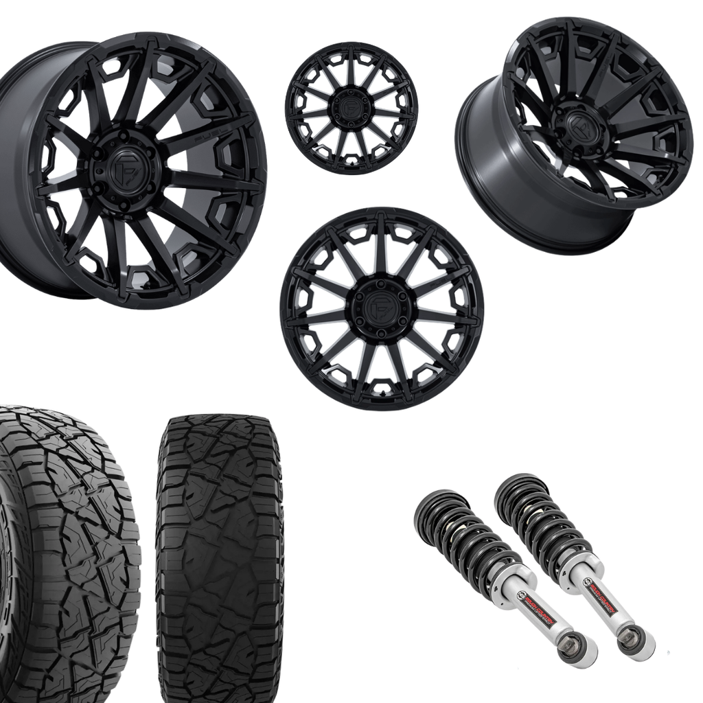 2 inch N3 Level Bundle w/ 20x9 Satin Black Wheels & 33in Hercules RT1 Tires - 2wd
