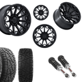 2 inch N3 Level Bundle w/ 20x9 Satin Black Wheels & 33in Hercules RT1 Tires - 2wd