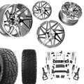 6in Lift N3 Bundle w/ 22x10 Chrome Wheels & 35in Hercules RT1 Tires - 4wd