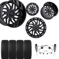 3 inch Lift Bundle M1 w/ 22x10 Gloss Black Wheels & 33in Hercules RT1 Tires - 4wd