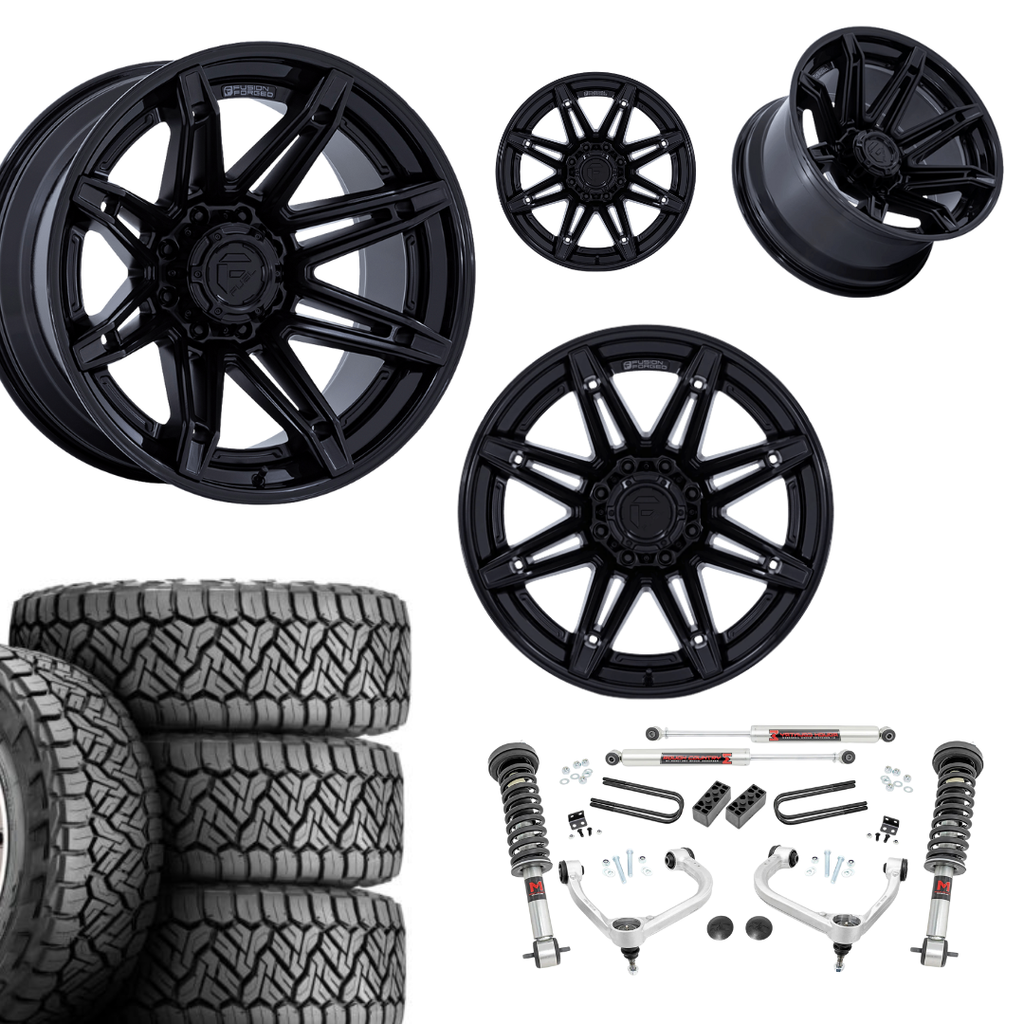3 inch M1 Bundle w/ 22x10 Black Out Wheels - 33in Nitto Recon Grapplers - 4wd