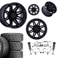 3 inch M1 Bundle w/ 22x10 Black Out Wheels - 33in Nitto Recon Grapplers - 4wd