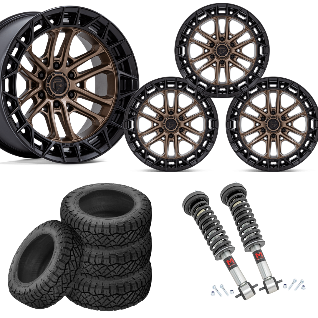 2 inch Level Bundle w/ 20x9 Black Bronze Wheels & 33in Nitto Ridge Grapplers - 4wd