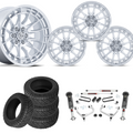 3 inch M1 Bundle w/ 20x9 Silver Machined Wheels - 34in Nitto Recon Grapplers - 4wd