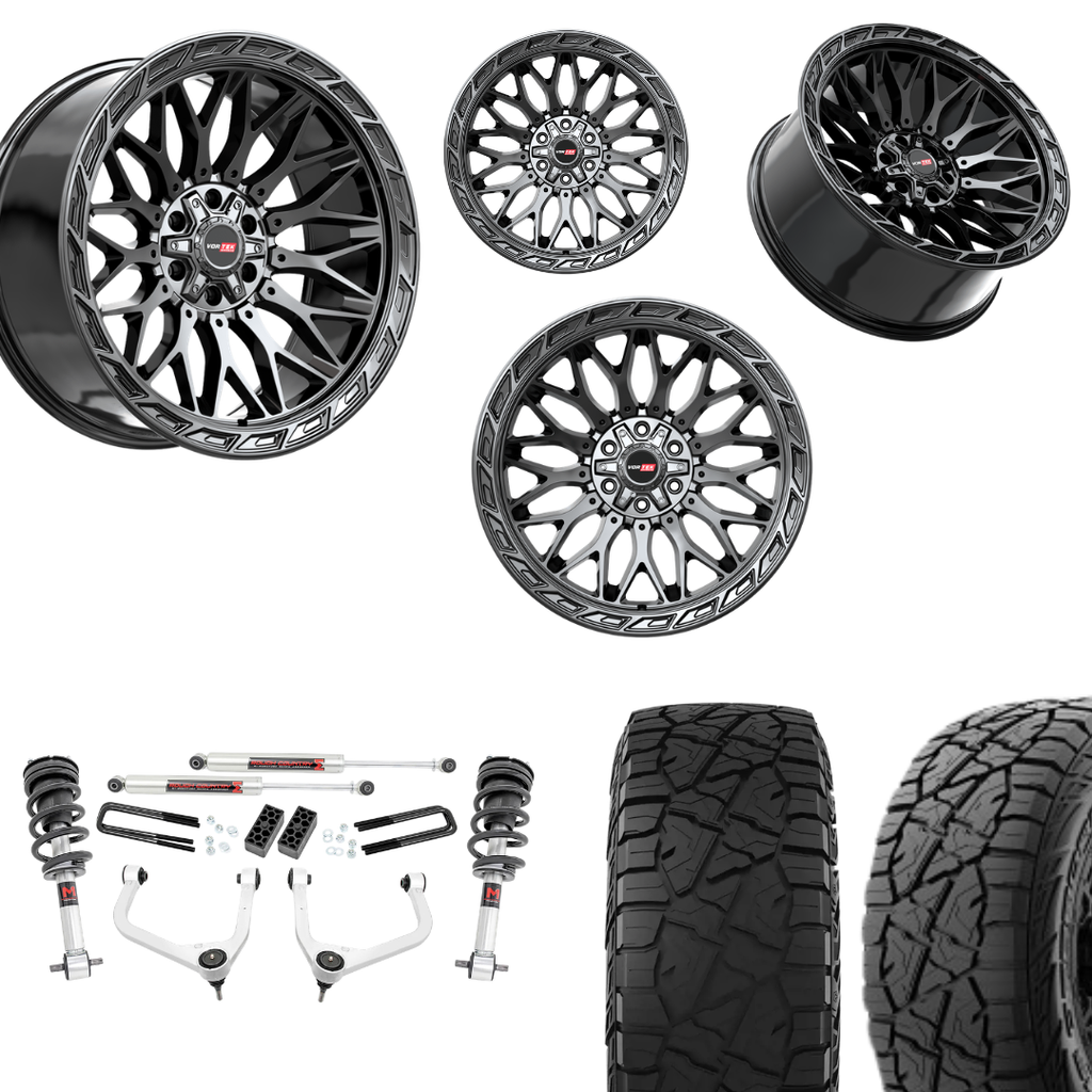 3 inch Lift M1 Bundle w/ 22x10 Gloss Black Wheels & 33in Hercules RT1 - 2wd/4wd