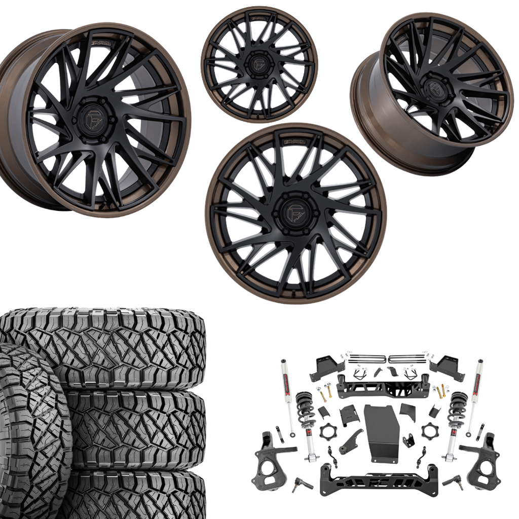 7 inch Lift M1 Bundle w/ 22x10 Black Bronze Wheels - 35in Nitto Ridge Grapplers - 4wd