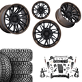7 inch Lift M1 Bundle w/ 22x10 Black Bronze Wheels - 35in Nitto Ridge Grapplers - 4wd