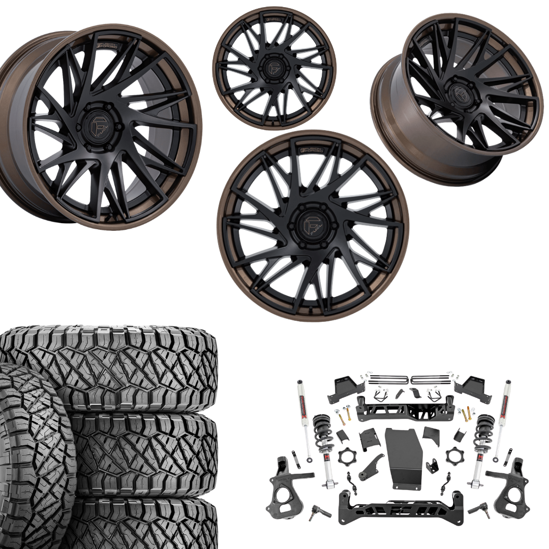 7 inch Lift M1 Bundle w/ 22x10 Black Bronze Wheels - 35in Nitto Ridge Grapplers - 4wd