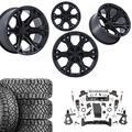 7 inch Lift M1 Bundle w/ 22x10 Black Out Wheels - 35in Nitto Ridge Grapplers - 4wd