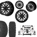 7 inch Lift N3 Bundle w/ 22x12 Gloss Black Wheels - 35in Toyo R/T Tires - 4wd