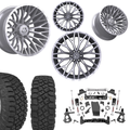 7 inch Lift N3 Bundle w/ 22x12 Silver Machined Wheels - 35in Toyo R/T Tires - 4wd