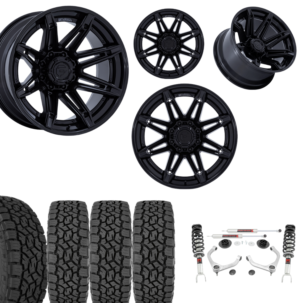 3.5 Inch Lift M1 Bundle w/ 22x10 Black Out Wheels & 33in Toyo AT3 Tires - 2wd/4wd