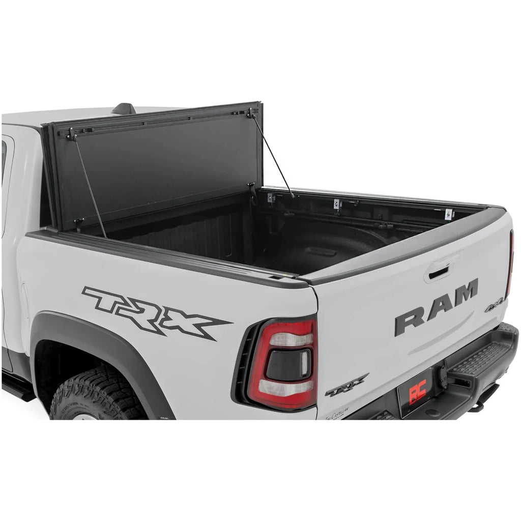 Rough Country Hard Tri-Fold Flip Up Bed Cover Ram 1500 (19-25)/1500 TRX (21-24) 5'7 Bed