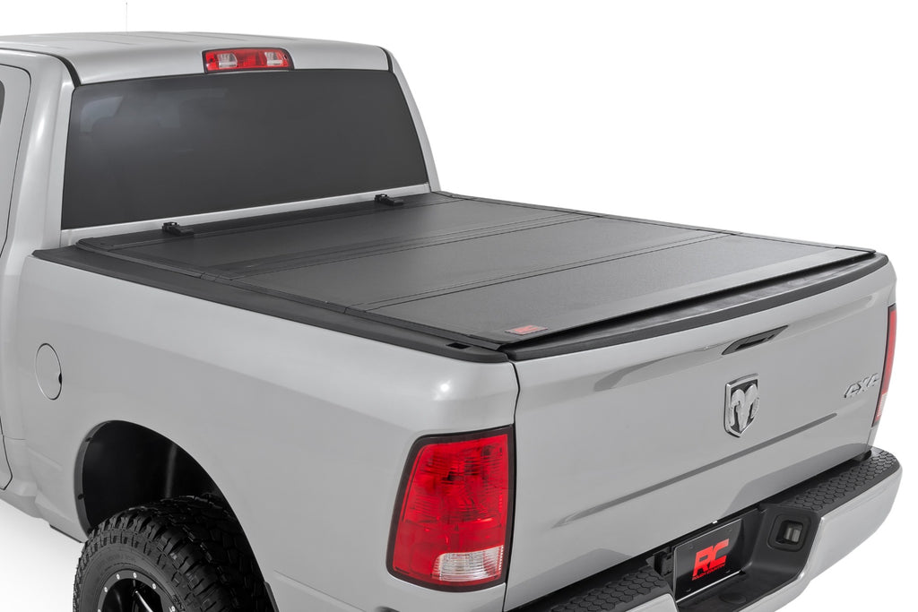 Rough Country Hard Tri-Fold Flip Up Bed Cover 6'4" Bed | Ram 1500/2500/3500 (10-25 & Classic)