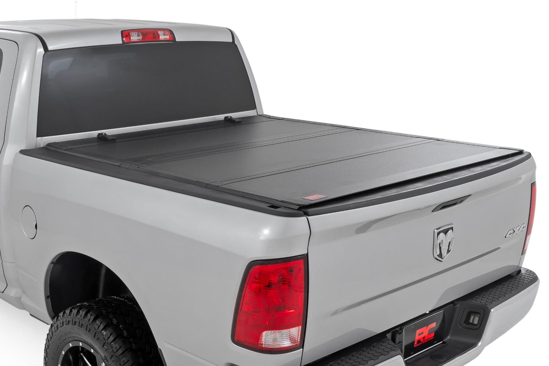 Rough Country Hard Tri-Fold Flip Up Bed Cover 6'4" Bed | Ram 1500/2500/3500 (10-25 & Classic)