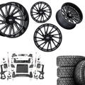 6 inch Bundle w/ 22x10 Black Milled Wheels & 35in Nitto Recon Grapplers - 4wd -  2.7 & 3.0 Engine