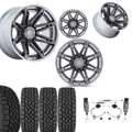3.5 Inch Lift M1 Bundle w/ 22x10 Platinum Chrome Wheels & 33in Toyo AT3 Tires - 2wd/4wd
