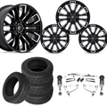 3 inch N3 Bundle w/ 20x9 Black Chrome Wheels - 34in Nitto Recon Grapplers - 4wd