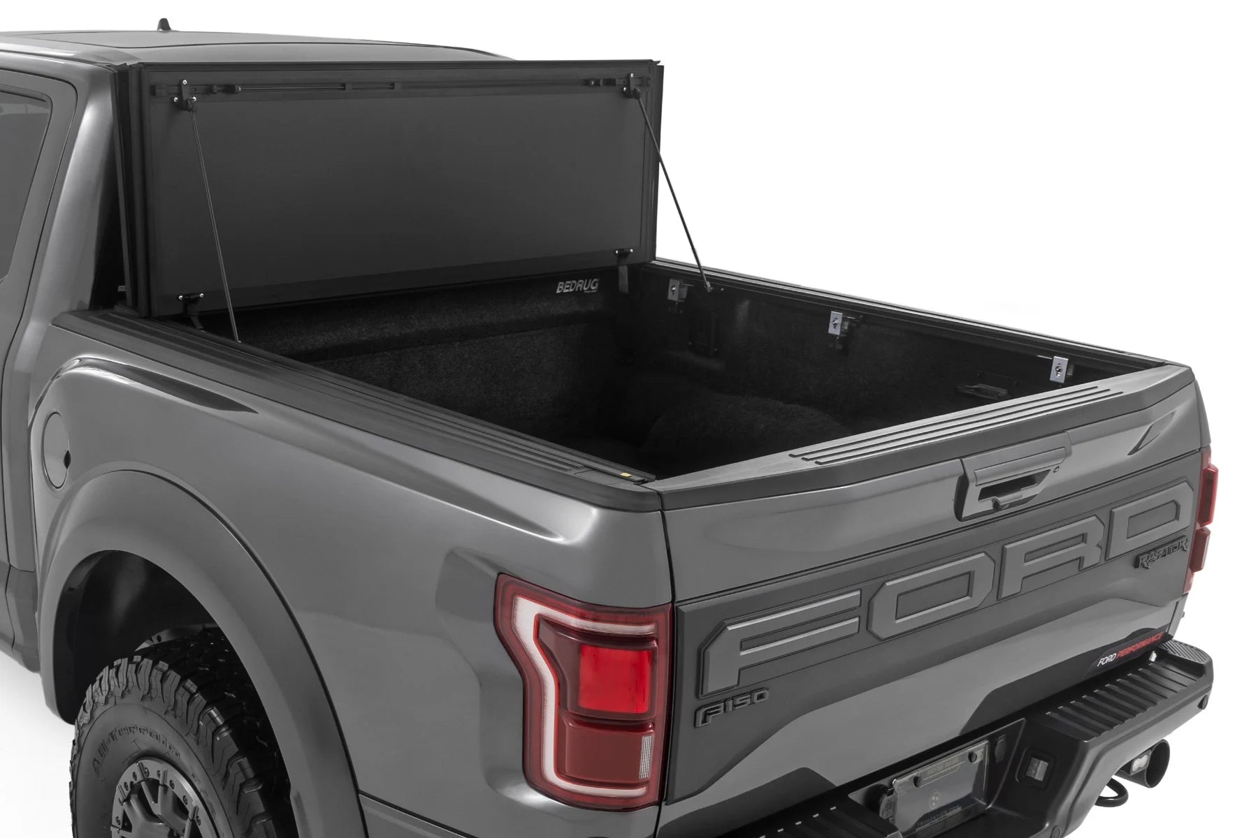 Rough Country Hard Tri-Fold Flip Up Bed Cover 5'7" Bed | Ford F-150 (21-25)/F-150 Lightning (22-25)