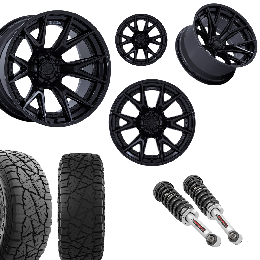 2 inch N3 Level Bundle w/ 20x10 Black Wheels Wheels & 33in Hercules RT1 Tires - 2wd
