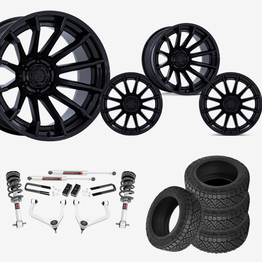 3 inch Lift M1 Bundle w/ 22x10 Black Wheels & 33in Nitto Recon Grapplers - 2wd/4wd