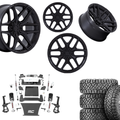 6 inch Bundle w/ 22x12 Black Wheels & 35in Nitto Ridge Grapplers - 4wd - 4.3 5.3 6.2 Engine