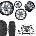 7 inch Lift N3 Bundle w/ 22x12 Black Chrome Wheels - 35in Toyo R/T Tires - 4wd