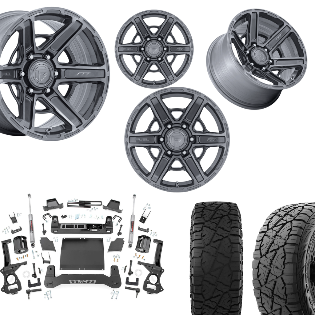 6 inch Bundle w/ 20x10 Platinum Wheels and 35in Hercules RT1 Tires - 4wd - 2.7 or 3.0 Engines