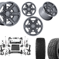 6 inch Bundle w/ 20x10 Platinum Wheels and 35in Hercules RT1 Tires - 4wd - 2.7 or 3.0 Engines
