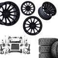 6 inch Bundle w/ 20x10 Black Out Wheels and 35in Nitto Recon Grapplers - 4wd -  2.7 & 3.0 Engine