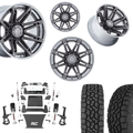 6 inch Bundle w/ 22x12 Platinum Chrome Wheels & 35in Toyo AT3 Tires - 4wd - 4.3 5.3 6.2 Engine