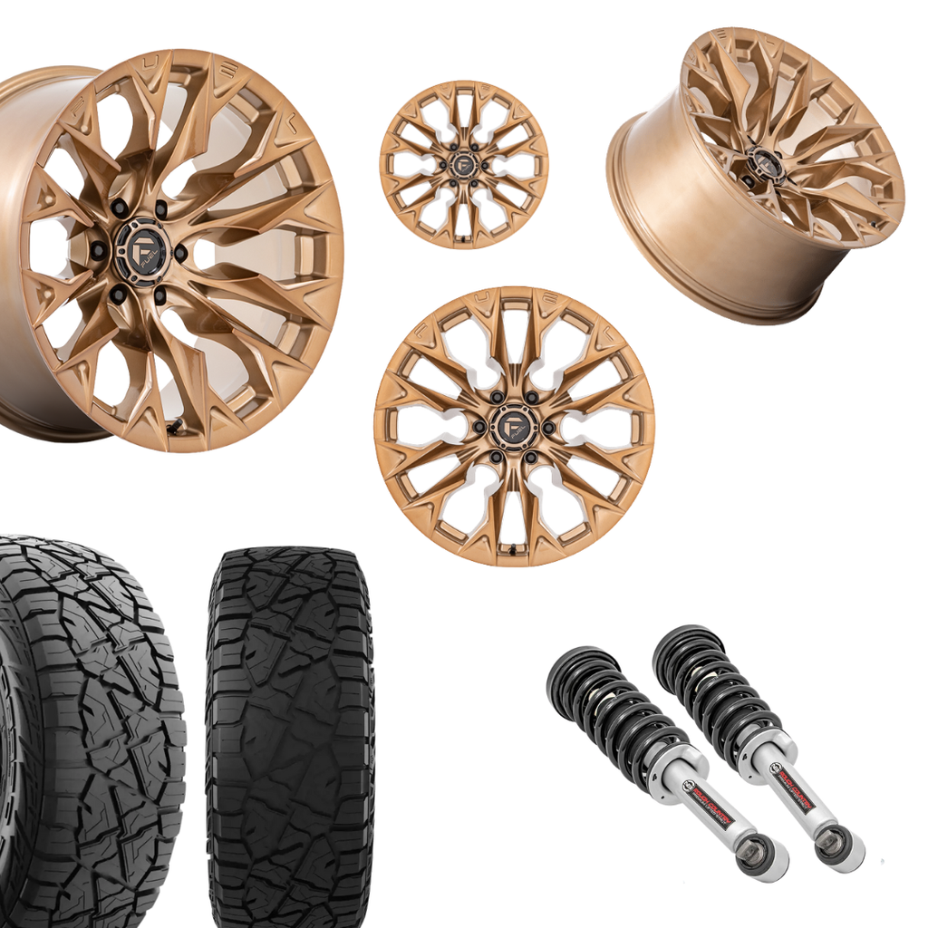 2 inch N3 Level Bundle w/ 20x10 Bronze Wheels & 33in Hercules RT1 Tires - 2wd