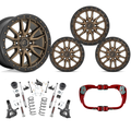 6 inch Lift Bundle N3 w/ 20x10 Black Bronze Wheels- No Tires - JBA UCAs - 2wd